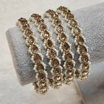 Load image into Gallery viewer, JAANVI - set of 4 bangles (champagne x champagne)
