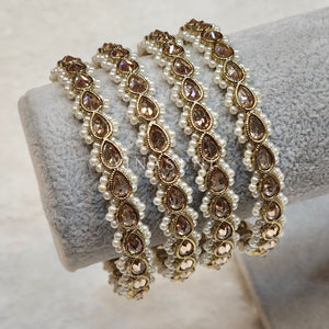 JAANVI - set of 4 bangles (champagne x champagne)