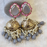 Load image into Gallery viewer, NIKISHA Jhumkas - Grey
