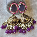 Load image into Gallery viewer, NIKISHA Jhumkas - Purple
