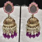 Load image into Gallery viewer, NIKISHA Jhumkas - Purple
