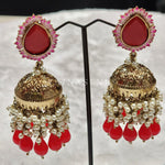 Load image into Gallery viewer, NIKISHA Jhumkas - Red
