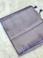 Load image into Gallery viewer, Kubera Pattu Saree x Copper Gold Zari - Periwinkle Blue
