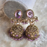 Load image into Gallery viewer, AALIYAH jhumkas (light purple)
