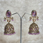 Load image into Gallery viewer, AALIYAH jhumkas (light purple)
