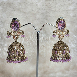 AALIYAH jhumkas (light purple)