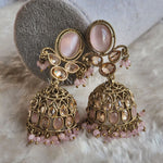 Load image into Gallery viewer, AALIYAH jhumkas (pink)
