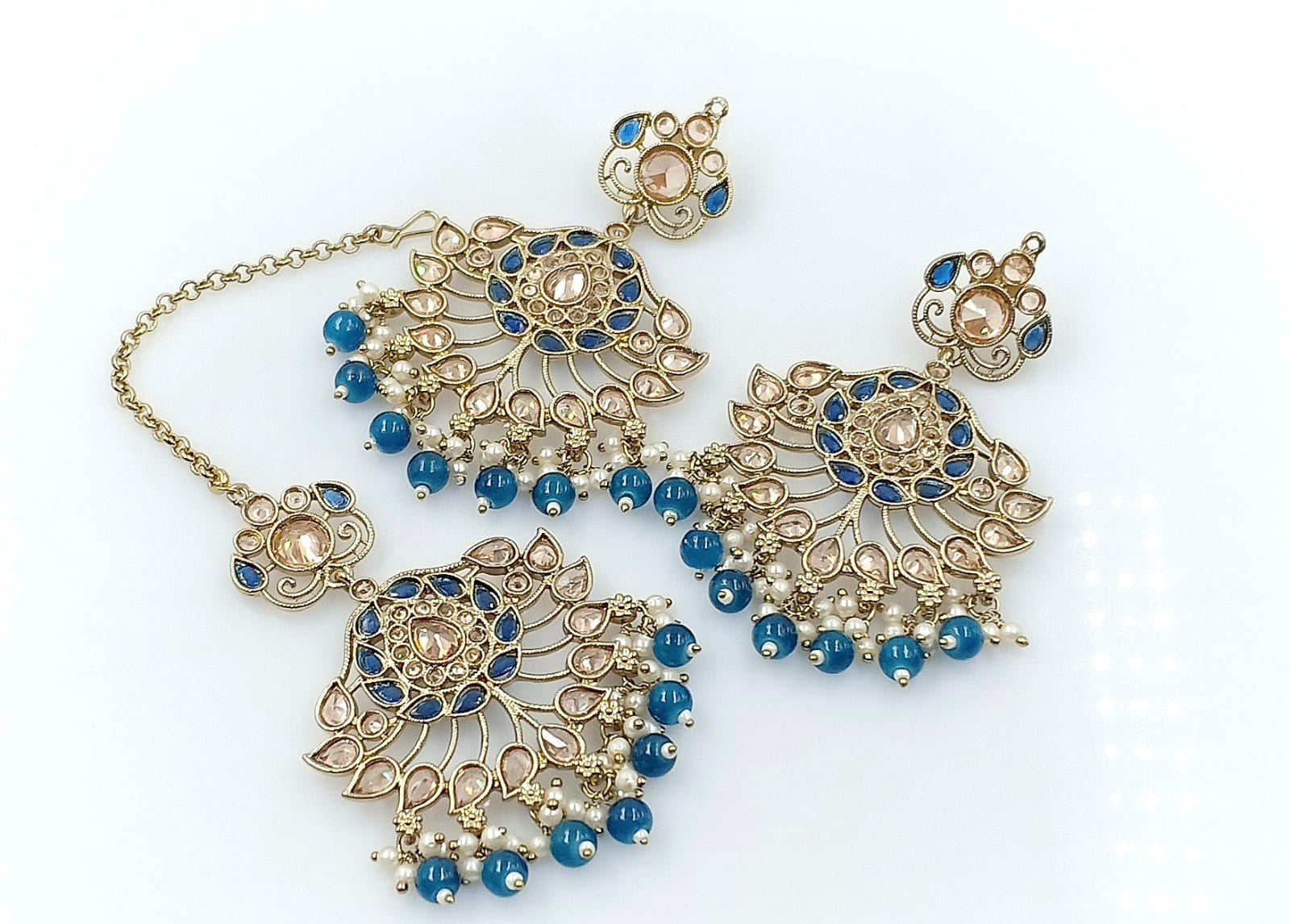 ANKITA earrings + tikka (blue)