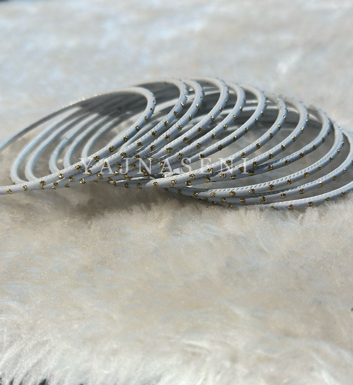 Matte dot Bangles - Light Grey