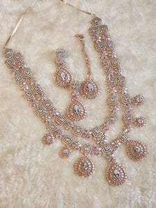 NAINA (necklace) - rosegold x white
