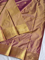 Load image into Gallery viewer, Mini Mayil Motifs x Semi Soft Silk Saree - Pink x Gold [Dual Tone]

