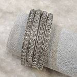 Load image into Gallery viewer, SONEETA - set of 4 bangles (silver)
