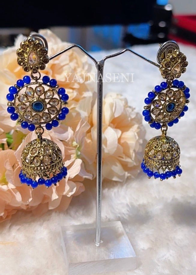 SHREYA Jhumkas - Blue