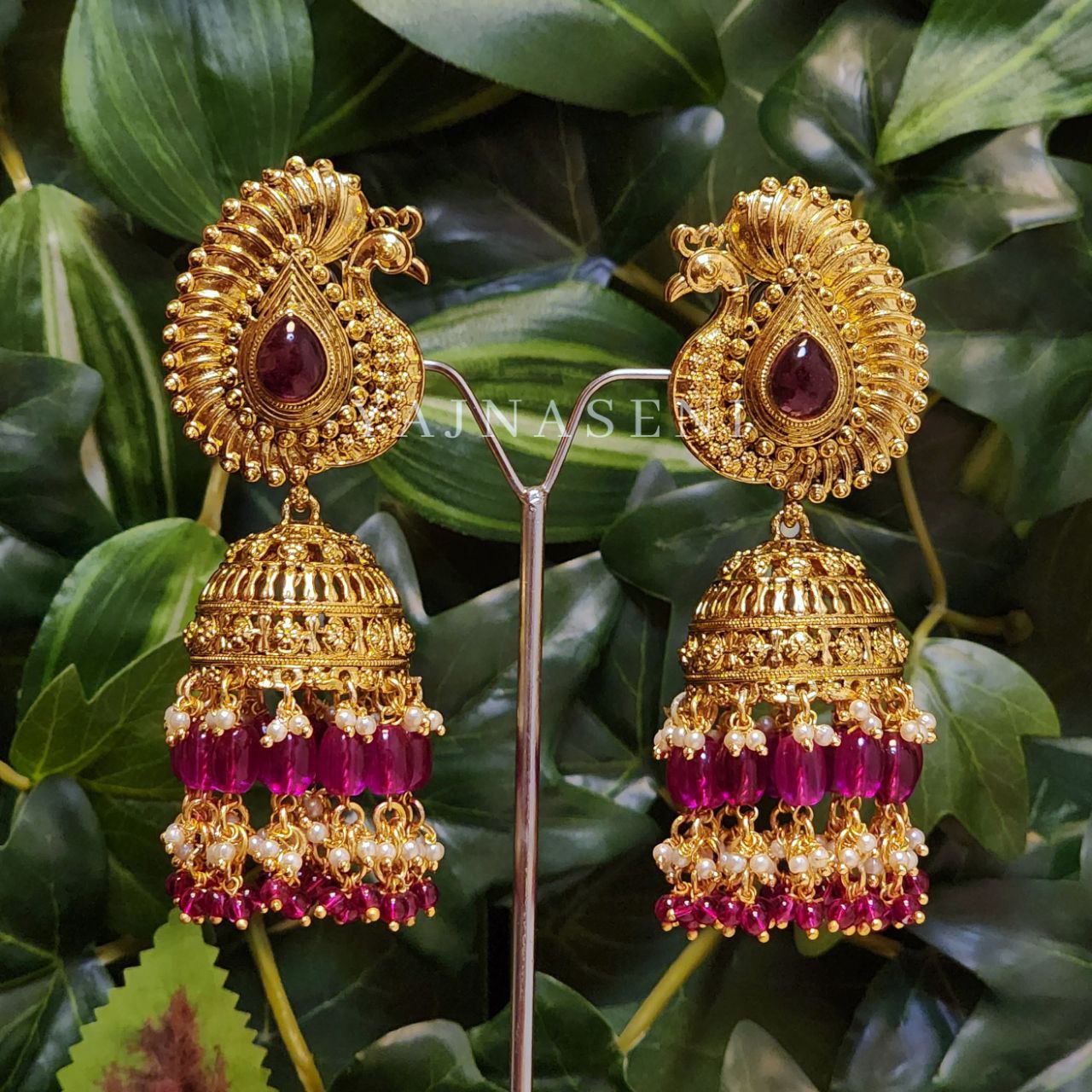MADHAVI jimikkis (purple)