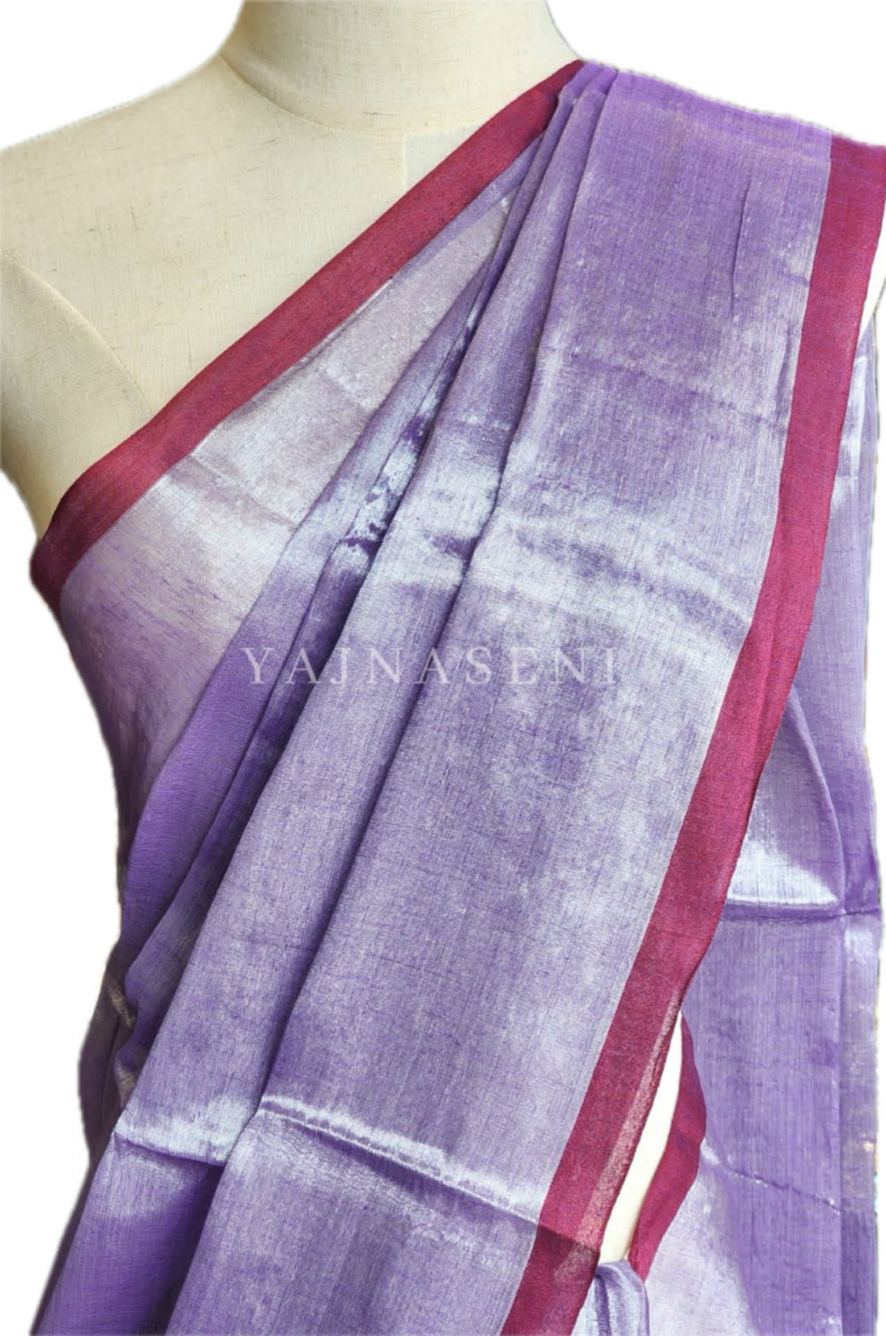 Tissue x Cotton Saree - Orchid