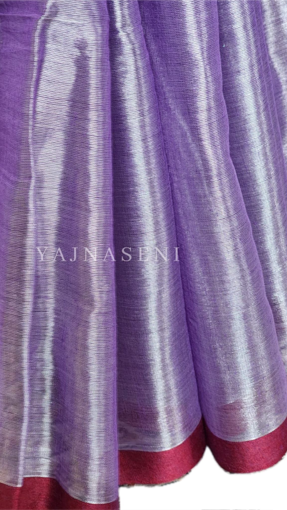 Tissue x Cotton Saree - Orchid