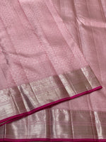 Load image into Gallery viewer, Peony - Pure Kanjivaram Silk Saree with Silver Zari
