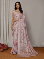 Load image into Gallery viewer, Printed Linen Saree : Mauve
