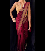 Load image into Gallery viewer, Maheswari Series : Kalyani Cotton Saree - Gold Zari : Deep Maroon
