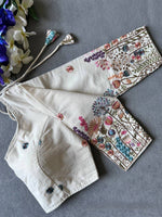 Load image into Gallery viewer, Cream x Multicolour : Readymade blouse [BLOOMING GARDEN]
