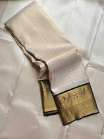 Load image into Gallery viewer, IVORY FOREST - Pure Kanjivaram Silk Saree with Gold Zari
