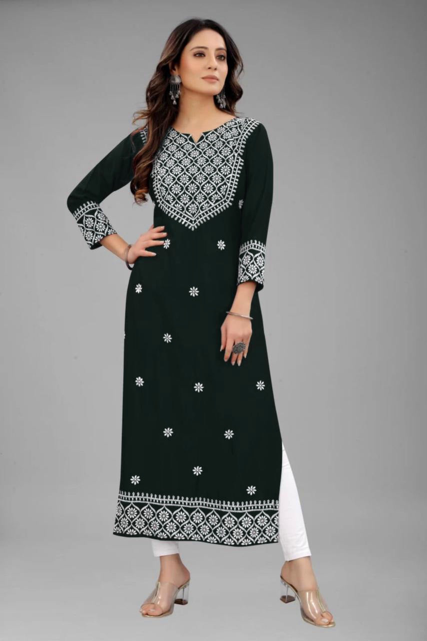 MAHI [3XL/46] - Straight Cut Kurti Top