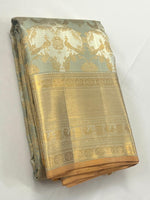 Load image into Gallery viewer, CELESTIA - Pure Kanjivaram Silk Saree with Gold Zari
