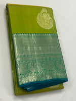 Load image into Gallery viewer, MERAKI - Pure Kanjivaram Silk Saree with Gold Zari
