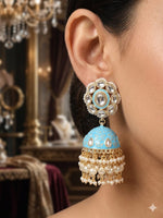 Load image into Gallery viewer, FARAH Jhumka (Light Blue)
