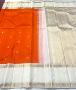 Load image into Gallery viewer, ORANGE FIZZ - Pure Kanjivaram Silk Saree with Gold Zari
