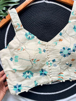 Load image into Gallery viewer, BLUE BLOSSOMS : Readymade blouse
