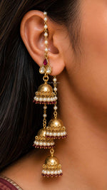 Load image into Gallery viewer, RUTHISHA - Kashmiri Jhumka (Rani)

