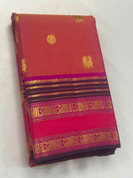 Load image into Gallery viewer, RANGDHARA - Pure Kanjivaram Silk Saree with Gold Zari
