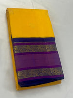 Load image into Gallery viewer, MARIGOLD DUSK  - Pure Kanjivaram Silk Saree with Gold Zari
