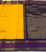 Load image into Gallery viewer, MARIGOLD DUSK  - Pure Kanjivaram Silk Saree with Gold Zari

