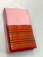 Load image into Gallery viewer, ROSEATE GLOW - Pure Kanjivaram Silk Saree with Gold Zari
