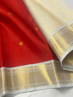 Load image into Gallery viewer, FLAMMA SONATA - Pure Kanjivaram Silk Saree with Gold Zari
