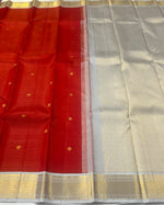 Load image into Gallery viewer, FLAMMA SONATA - Pure Kanjivaram Silk Saree with Gold Zari
