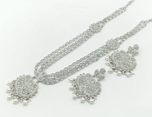 KRITI long necklace set - Silver