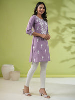 Load image into Gallery viewer, VARSHINI (Lilac) [XS / 34] - Kurti Top
