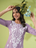 Load image into Gallery viewer, VARSHINI (Lilac) [L / 40] - Kurti Top
