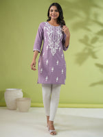 Load image into Gallery viewer, VARSHINI (Lilac) [M / 38] - Kurti Top
