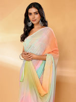 Load image into Gallery viewer, Georgette x Rainbow Ombre Saree : Paddlepop
