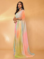 Load image into Gallery viewer, Georgette x Rainbow Ombre Saree : Paddlepop
