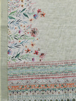 Load image into Gallery viewer, Printed Linen Saree : Pastel Olive
