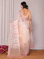 Load image into Gallery viewer, Printed Linen Saree : Pastel Tan
