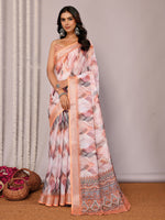 Load image into Gallery viewer, Printed Linen Saree : Autumn Hues
