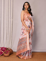 Load image into Gallery viewer, Printed Linen Saree : Autumn Hues
