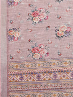 Load image into Gallery viewer, Printed Linen Saree : Mauve
