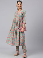 Load image into Gallery viewer, HEERA [L / 40] - Alia cut kurti set
